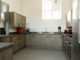 A fully equipped kitchen is provided for your use